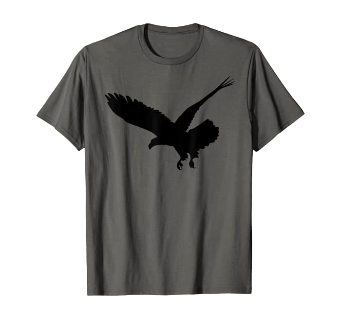 Beautiful Black Flying Eagle Bird Silhouette T-Shirt