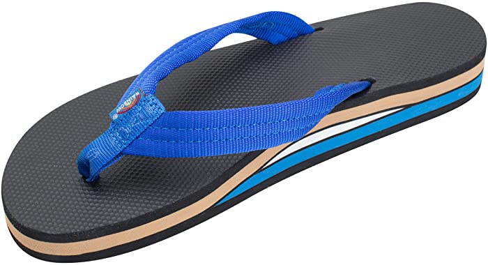 Rainbow Sandals Womens's Double Layer Soft Top 1" EVA Rubber Filled Nylon Strap