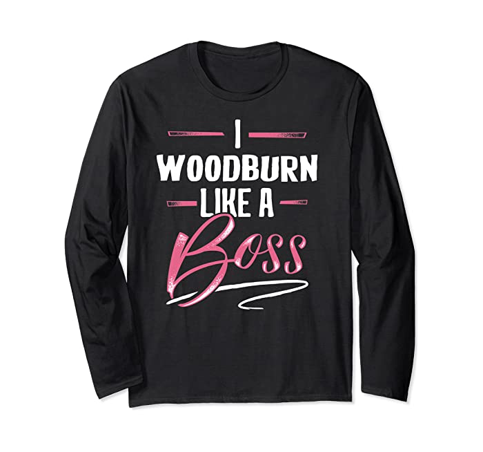 WOODBURN Like A Boss tshirt Lady Boss Girl Power Gift Long Sleeve T-Shirt