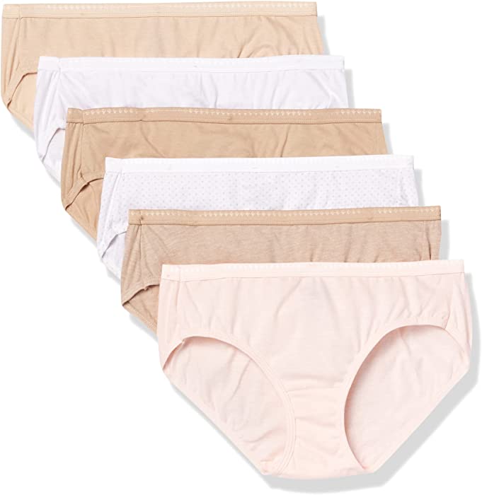 Hanes Ultimate Women's 6-Pack Breathable Cotton Hipster Panty