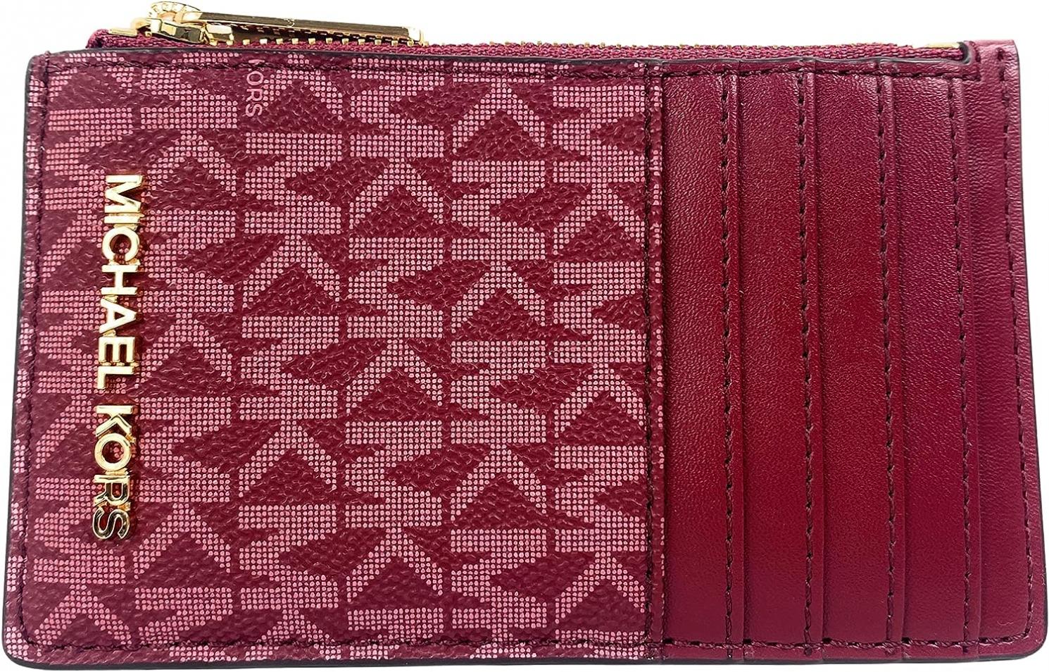 Michael Kors Jet Set Leather Travel Card Case in Mulberry Multi