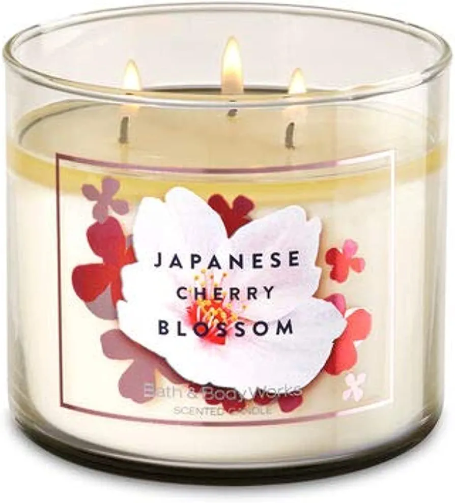 Bath and Body Works Japanese Cherry Blossom 3-Wick Candle 14.5 Ounce