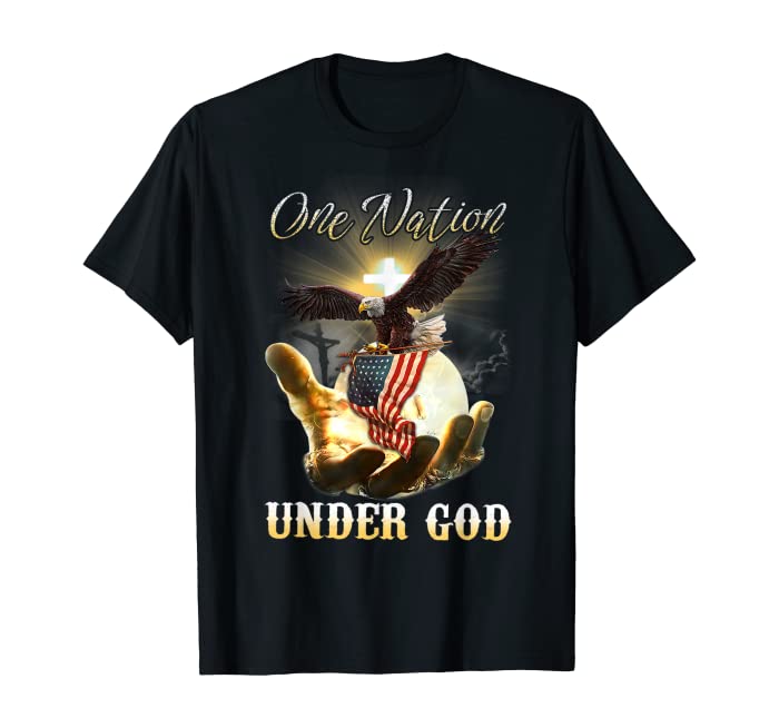 Eagle USA Christian Patriot One Nation Under God T-Shirt