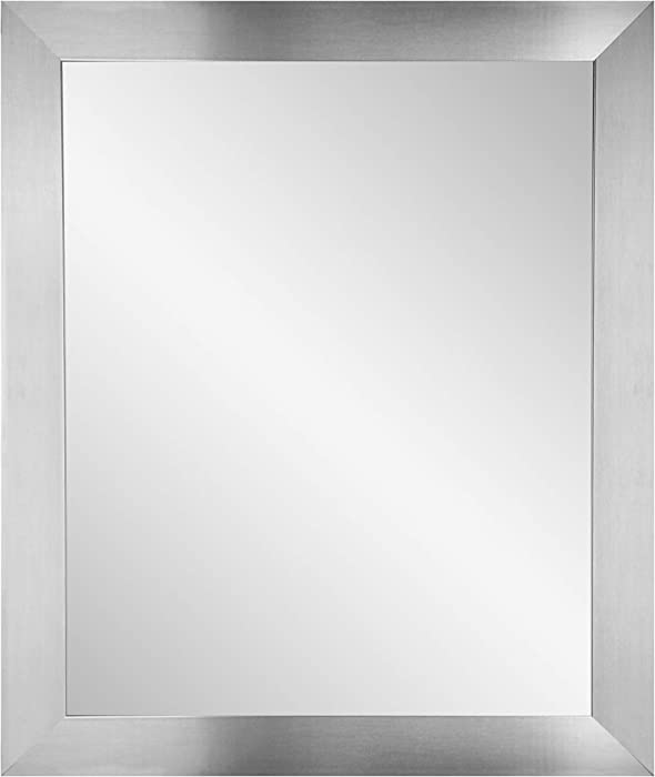 BrandtWorks Modern Wall Mirror, 32" x 55", Silver