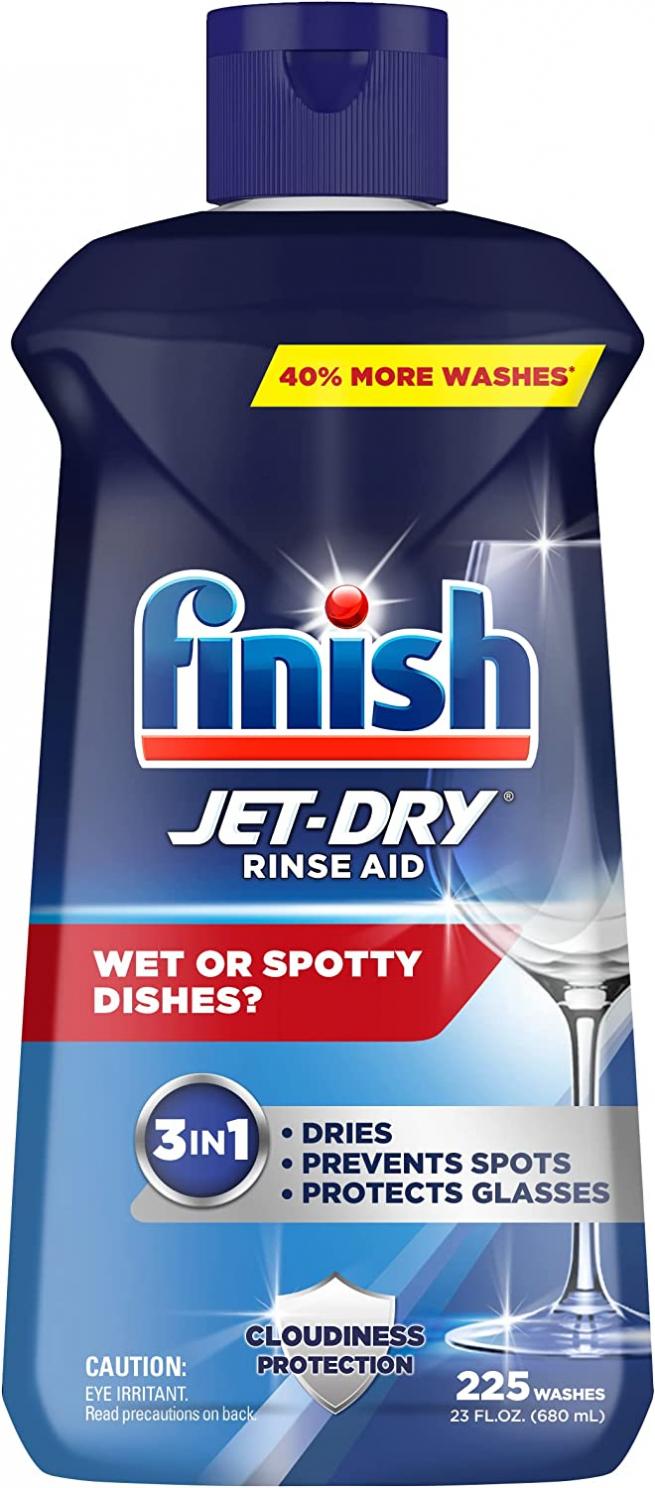 Finish Jet-Dry Rinse Aid, Dishwasher Rinse Agent and Drying Agent, 23 fl oz, Packaging may vary