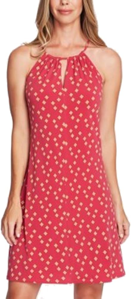 Vince Camuto Womens Floral Keyhole Casual Dress