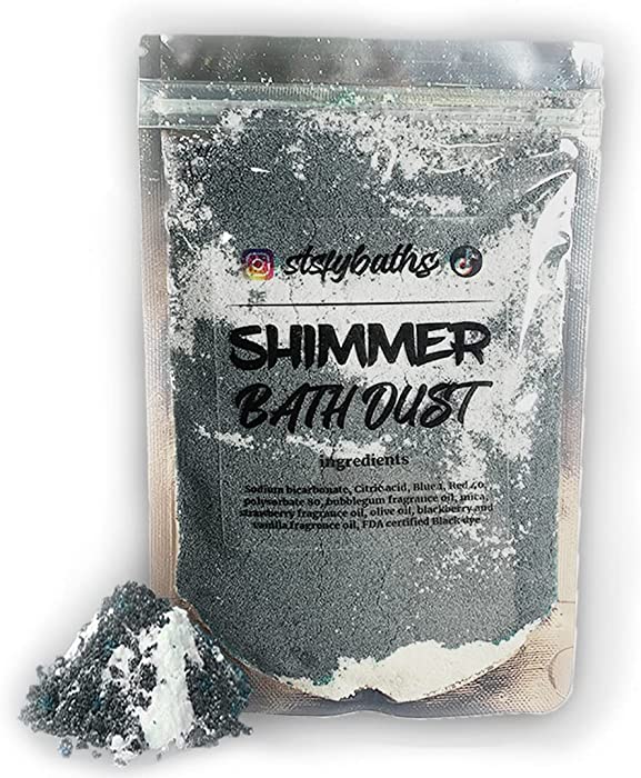 Stsfybaths Black Shimmer Bath Bomb in A Bag - Handmade Scented Bath Bombs for Women, Kids and Men - Bulk Bathbomb Fizzies Perfect for Boys and Girls All Ages