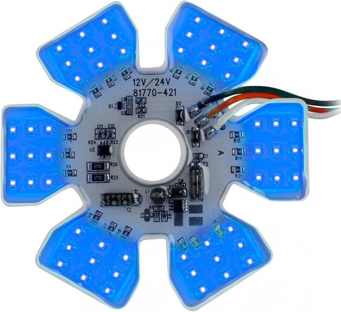 GG Grand General 81777 Blue Light Ultra Thin Air Cleaner Hex 54 LED Dual Function
