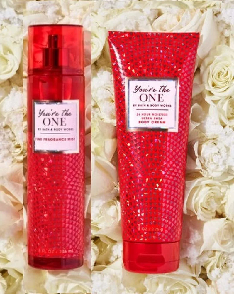 Bath and Body Works - You're the One - Gift Set - Fine Fragrance Mist & Body Cream (Packaging Varies)