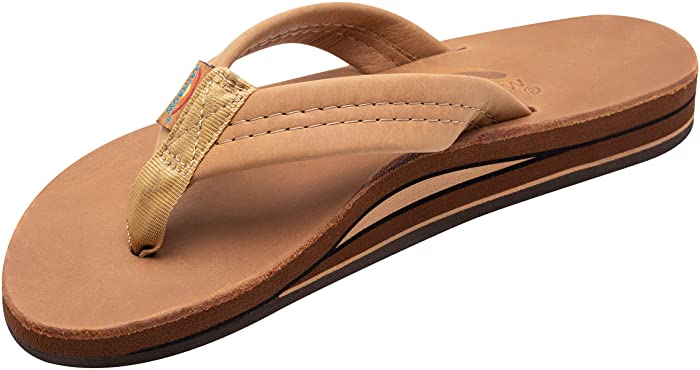 Rainbow Sandals Ladies Luxury Leather - Double Layer Arch Support with 1" Strap