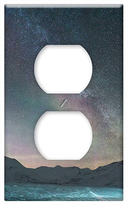 Switch Plate Outlet Cover - Galaxy Northen Lights Auroras Arctic Snow 4