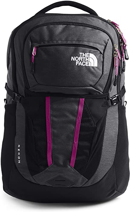 The North Face Women's Recon Backpack, Asphalt Grey Light Heather/Wild Aster Purple, One Size