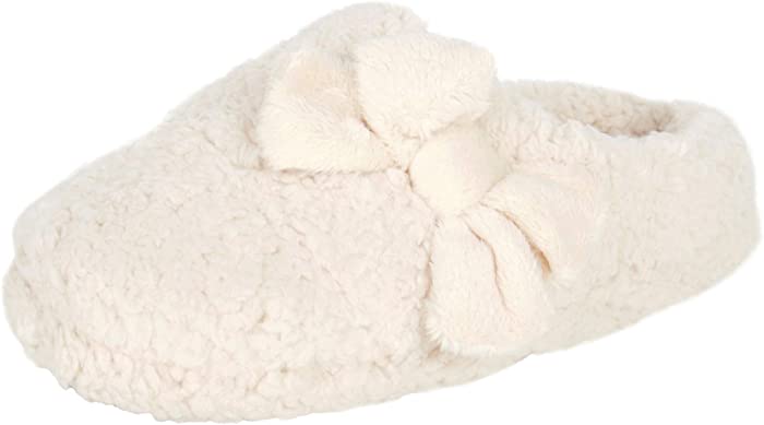 Jessica Simpson Women's Plush Marshmallow Slide on House Slipper Clog with Memory Foam