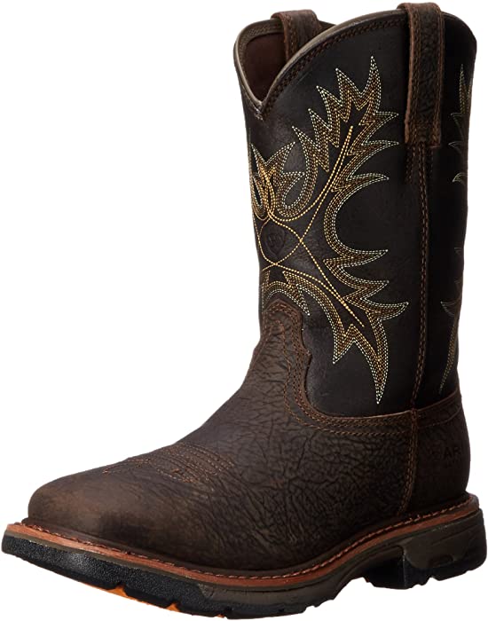Ariat WorkHog Work Boots - Men’s Wide Square Soft Toe Leather Work Boot