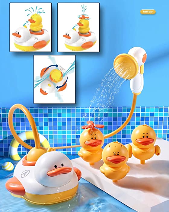 Automatic Water Spray Bath Toy for Babies and Toddlers, The Funny Bath Toys Will Help Baby Love Bathing, The Small Duck Bath Toy are Suitable for Baby, Preschool Toddler tub Toys