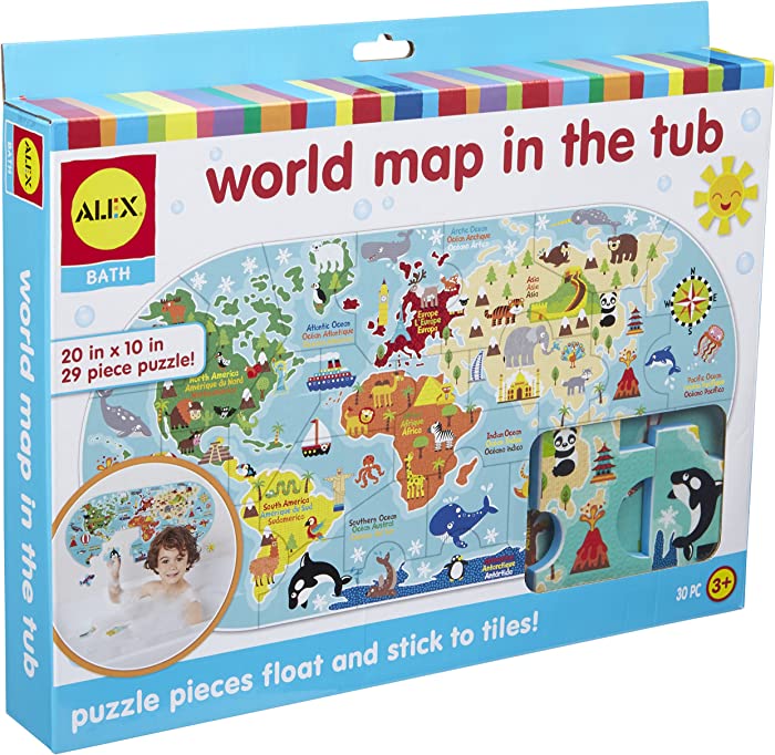 ALEX Bath World Map in the Tub