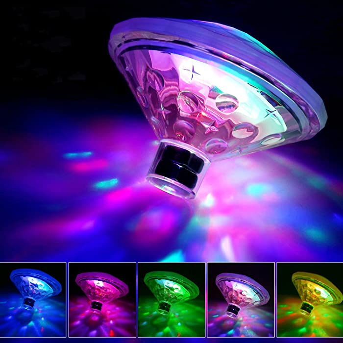 QIAONIUNIU Floating Pool Light for Pool Party Decor or Pond Décor, Hot Tub Light, Glow Bath Toys with Colorful Lights