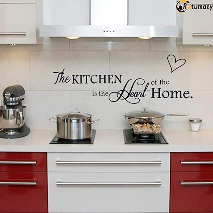 Rotumaty 'The Kitchen' Quote Wall Stickers Kitchen & Dining Room Wall Decal Vinyl Home Décor (Size B)