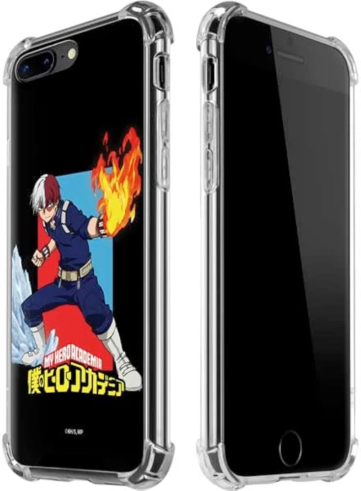 Skinit Clear Phone Case Compatible with iPhone 7/8 Plus - Officially Licensed My Hero Academia Shoto Todoroki Design