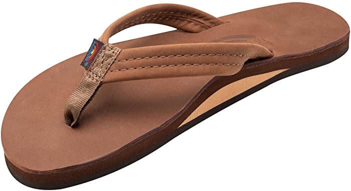 Rainbow Sandals Ladies Luxury Leather - Single Layer Arch Support with a 3/4" Medium Strap