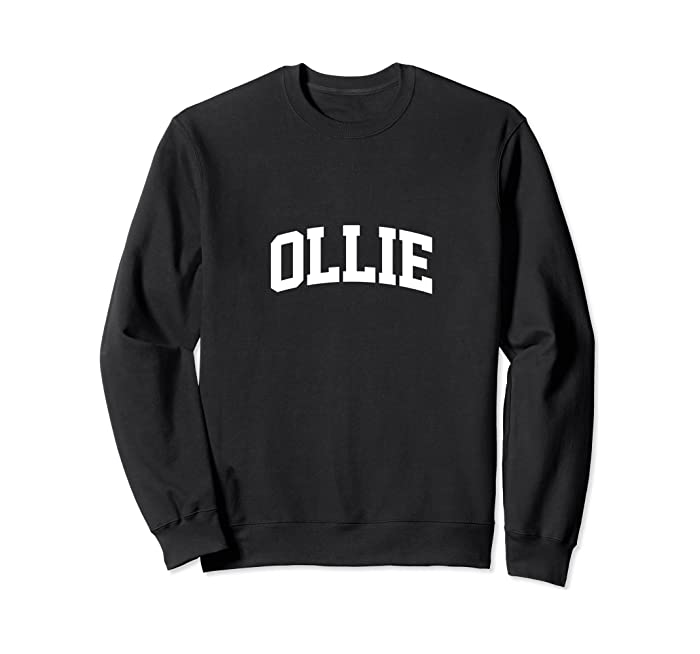 Ollie Name Family Vintage Retro College Sports Arch Funny Sweatshirt