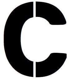16x20 Large Letter Stencil from 4 Ply Mat Board -Letter C