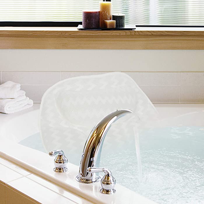 Kernorv Bath Pillow, Ergonomic Luxury Round Shape Bathtub Spa Pillow with 4D Air Mesh Technology and 6 Suction Cups,for Neck,Head & Shoulders,Back Support, Fits All Bathtub, Home Spa, Hot Tub