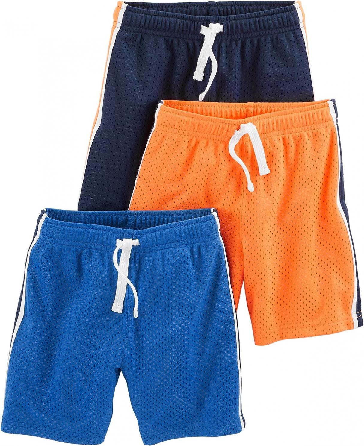 Simple Joys by Carter's Boys and Toddlers' Mesh Shorts, Pack of 3