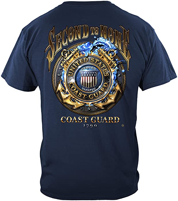 Coast Guard Shirts for Men | US Coast Guard Second to None T Shirt MM2330