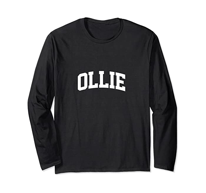 Ollie Name Family Vintage Retro College Sports Arch Funny Long Sleeve T-Shirt