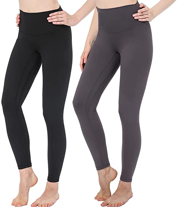 Lucky Chico High Waisted Yoga Pants Set for Women with Convenient Pocket, Workout Leggings with Tummy Control for Running