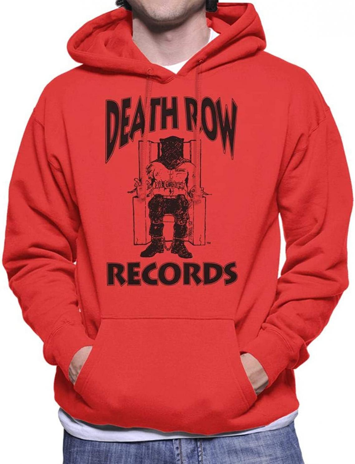 Death Row Records Chair Logo Black Men's Hooded Sweatshirt