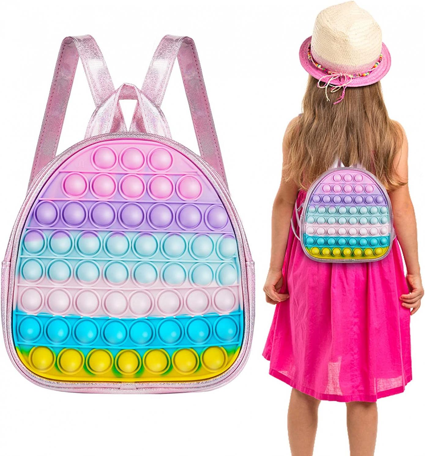 Vanblue Pop Purse Bag Fidget for Girls Rainbow Cloud Pop Purse Popper Bubbles Fidget Toy Anxiety Sensory Fidget Toy,Fidget Toys Birthday Party Fidgets Gifts for Girls
