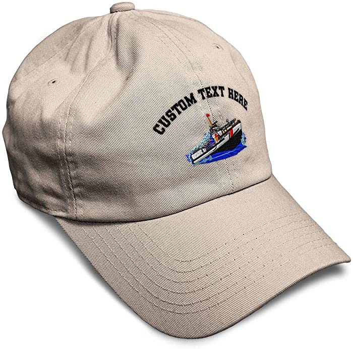 Soft Baseball Cap Coast Guard Boat B Embroidery Cars & Transportation