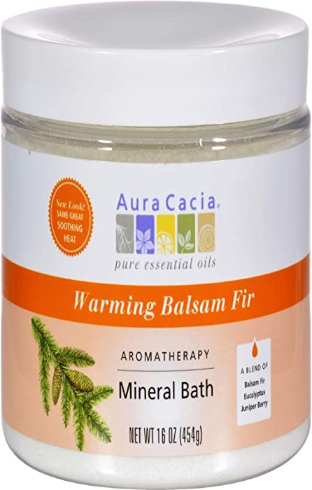 Aura Cacia Aromatherapy Mineral Bath Warming Balsam Fir - 16 oz