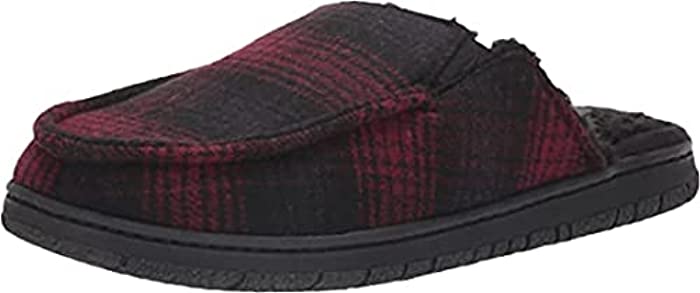 Eddie Bauer Men's Oliver Slippers | House Slippers for Men | Cushioned Footbed Lightweight Slip-On Bedroom Shoes with Rubber Outsole