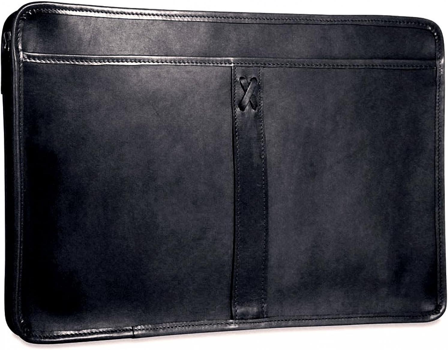 CrookhornDavis Men's American Bullhide Leather Underarm Portfolio Briefcase,