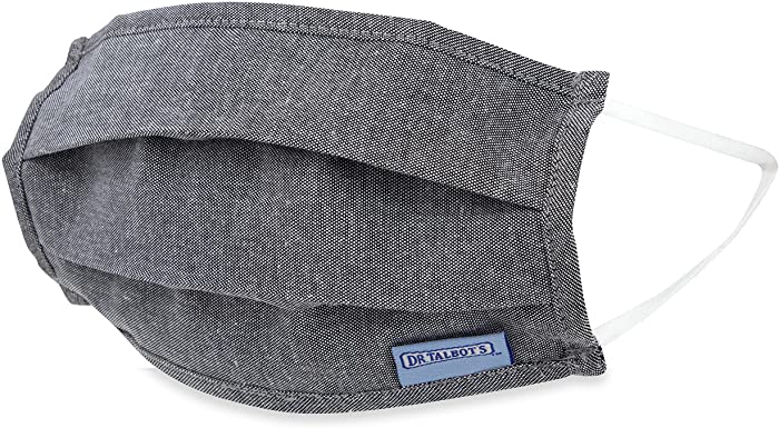 Dr. Talbot's Adult Washable Pleated Cloth Face Mask for Personal Health, Gray
