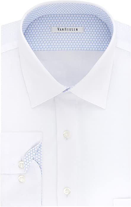 Van Heusen Men's Air Regular Fit Solid Spread Collar Dress Shirt