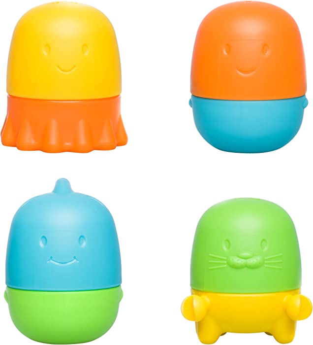 Ubbi Interchangeable Bath Toys for Toddlers and Baby, Mix and Match Baby Bath Accessory, Water Toys for Toddler Bath Time Play