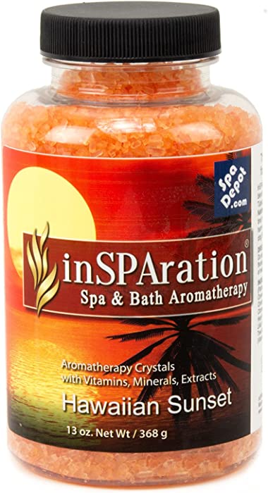 inSPAration Hawaiian Sunset Aromatherapy Crystals for Spa, Hot Tub & Bath 13 oz.