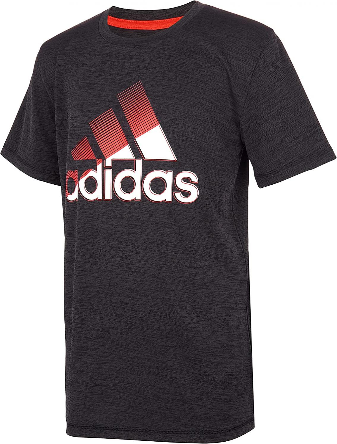 adidas Boys' Short Sleeve Moisture-Wicking Boss Logo T-Shirt