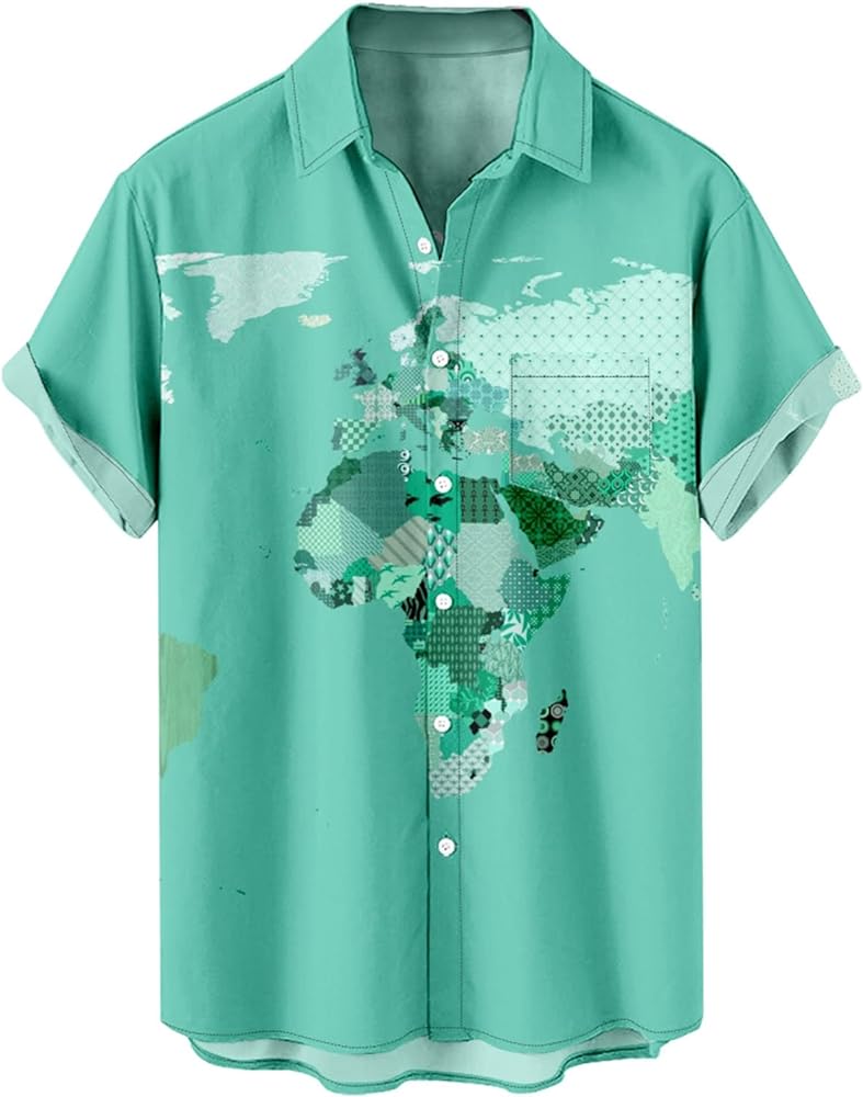 Funny Hawaiian Shirts for Men Summer Tropical Beach Short Sleeve Casual Shirt Button Down Shirts Trendy Clothes