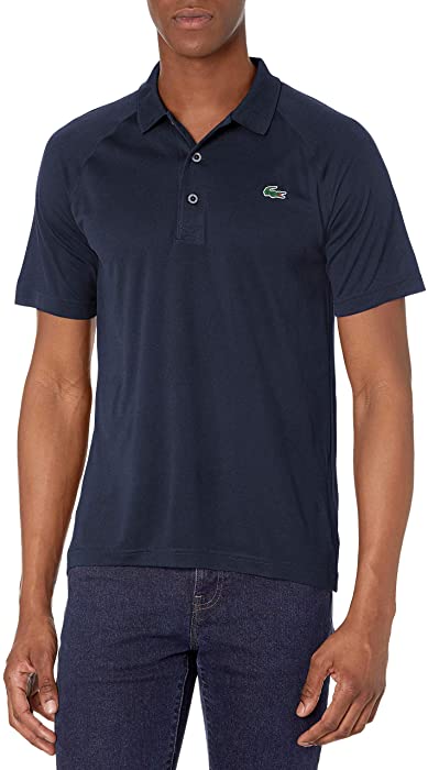 Lacoste Men's Sport Short Ultra Dry Raglan Sleeve Polo Shirt
