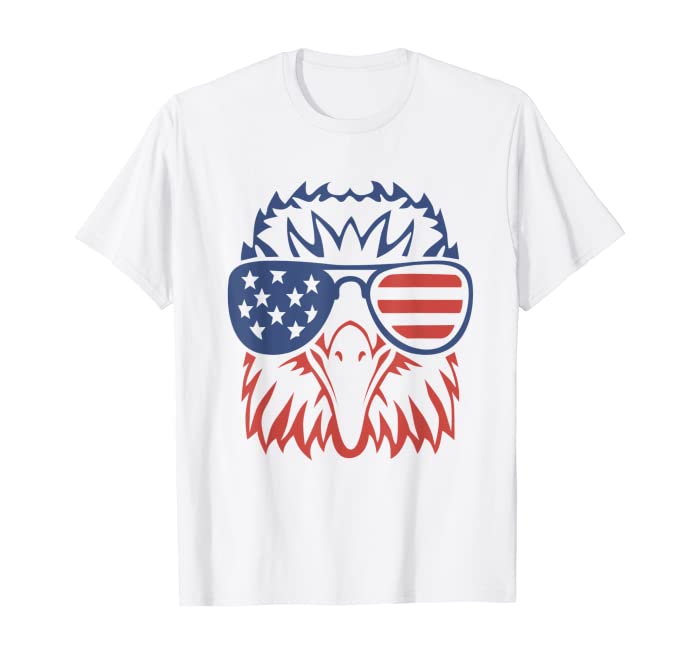 American Bald Eagle USA Flag Shirt 4th of July Eagle USA Tee T-Shirt