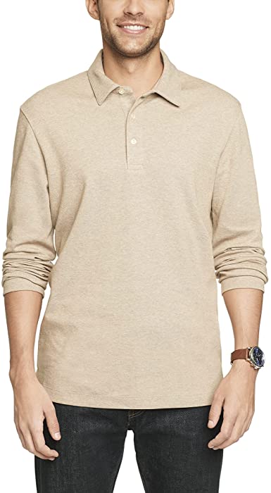 Van Heusen Men's Essential Long Sleeve Comfort Touch Polo Shirt
