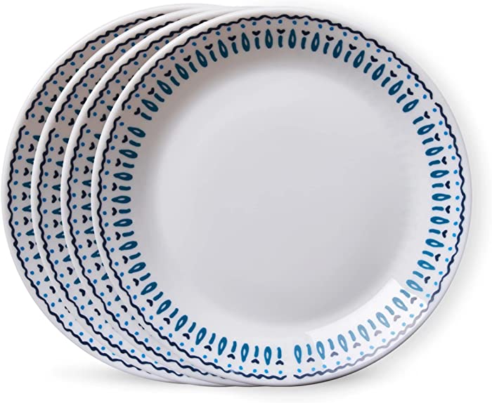 Corelle Everyday Expressions Azure Medallion Salad Plates, 4-pack