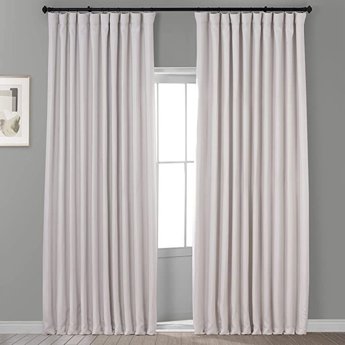 HPD Half Price Drapes BOCH-LN-DW-P Extra Wide Linen Room Darkening Curtain (1 Panel) 100 X 108, BOCH-LN1856-108-DW, Birch