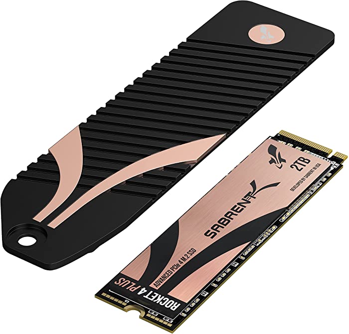 Sabrent 2TB Rocket 4 Plus NVMe 4.0 Gen4 PCIe M.2 Internal Extreme Performance SSD + M.2 NVMe Heatsink for The PS5 Console (SB-RKT4P-PSHS-2TB)