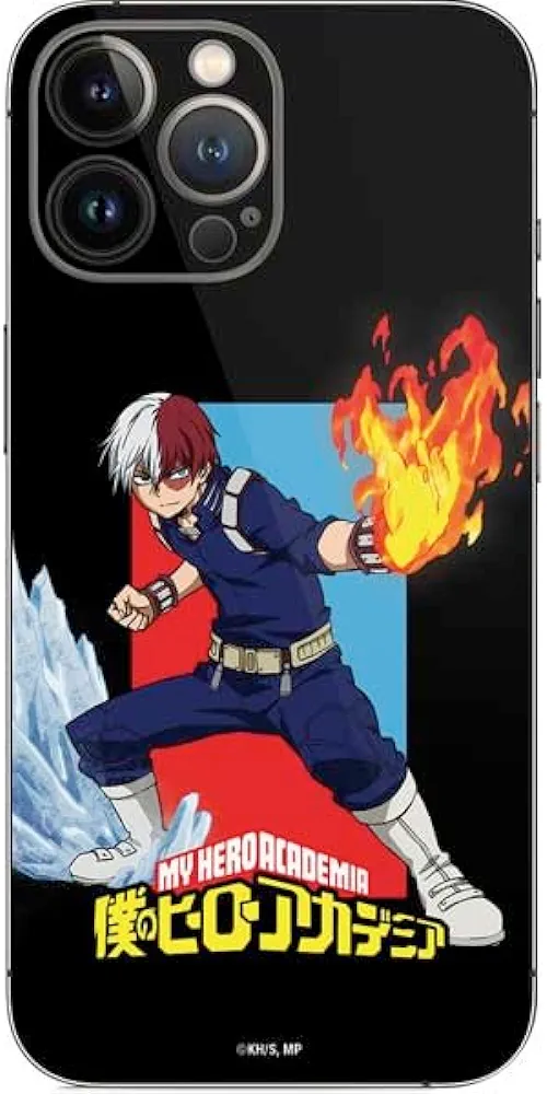 Skinit Decal Phone Skin Compatible with iPhone 15 Pro Max - Officially Licensed My Hero Academia Shoto Todoroki Design